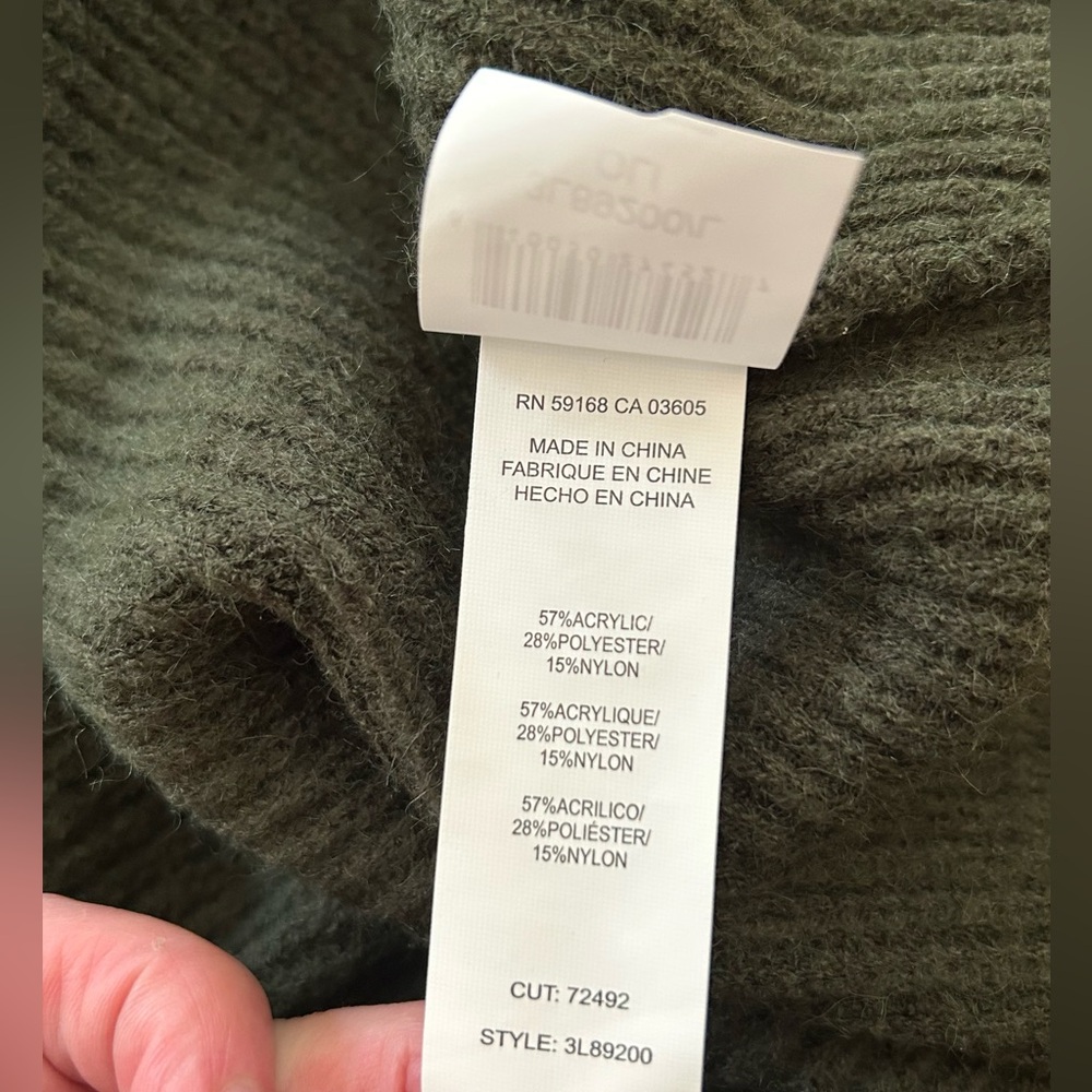 NWOT Karen Kane Olive Draped Open-Front Cardigan, Size Large - Picture 13 of 16